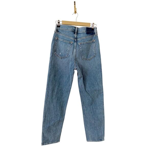 NWT Abercrombie & Fitch The Dad High Rise Jean Carpenter Button Fly US 27 4R - Picture 3 of 8